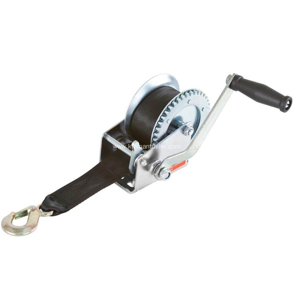 boat winch with strap