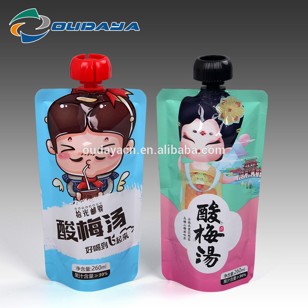 Pouch Food Packaging Special Shape plum soup packaging