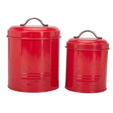 Red dog treat container box