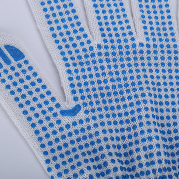 Cheap Knitted PVC Dots Cotton Glove