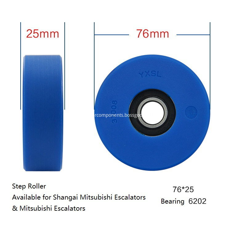 Step Roller for Mitsubishi Escalators 76*25*6202