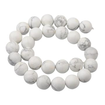14MM Loose natural Gemstone Howlite Round Beads for Making jewelry