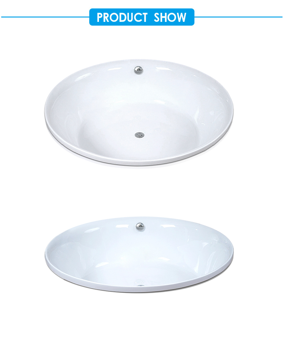 Big Round Drop-in Bath Tub in Acrylic