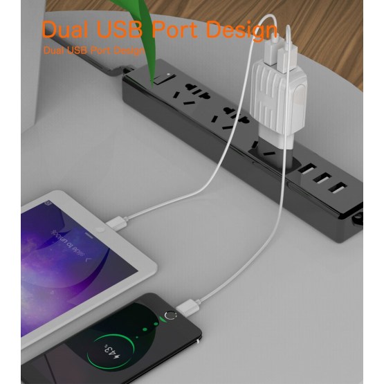 Dual USB Travel Charger Adapter Charging Plug