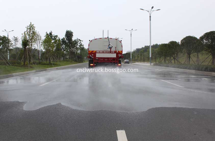 water tank truck in action 2