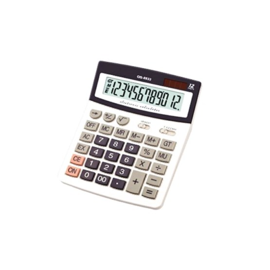 12 digits desktop calculator with solar energy