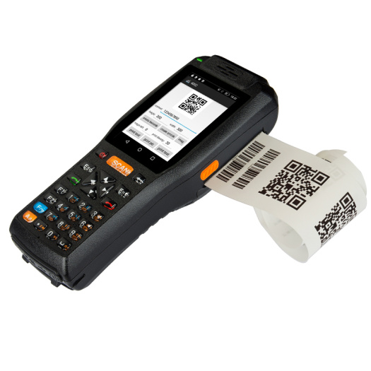 Portable data collector barcode scanner pda with printer