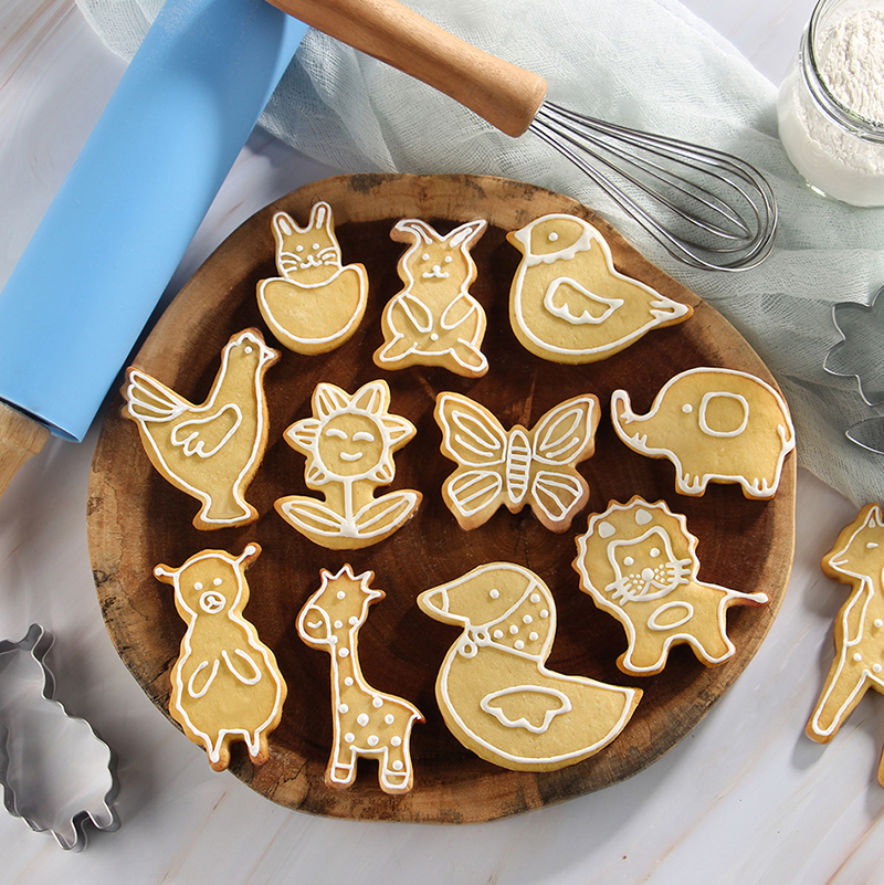 24pcs stainless steel animal shape cookie cutter set