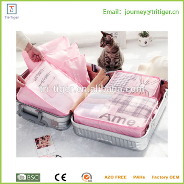6pcs/set packing cube cosmetic travel bag set for business gift project