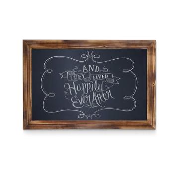 Wood Magnetic Wall Chalkboard with hooks