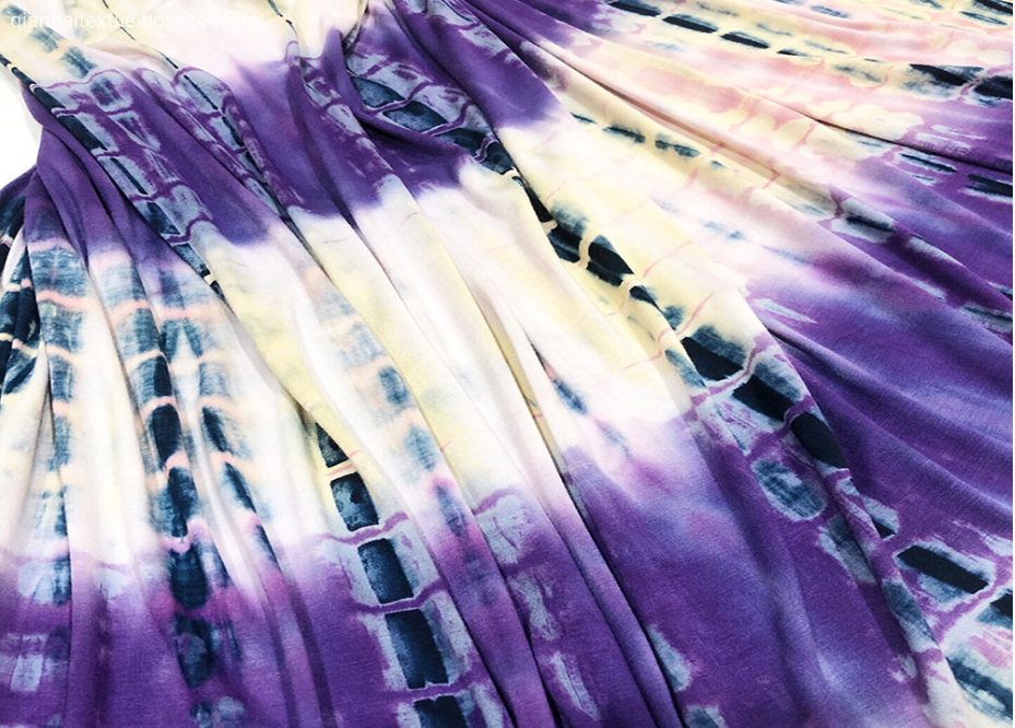 FANCY DESIGN RAYON SPANDEX TIE DYED