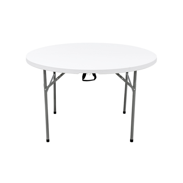 Light Commercial Fold-in-Half Round Table 4 Feet White