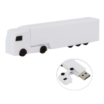 White Truck Usb Flash Drive with Customized Logo