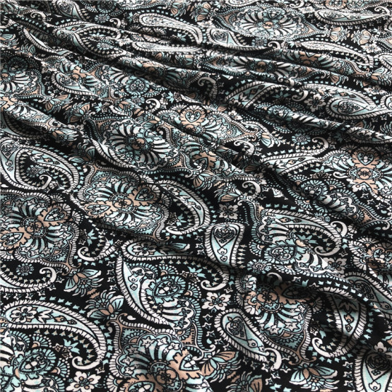 Digital print rayon spandex lycra knitted fabric