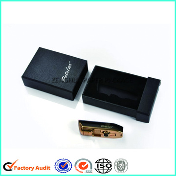 Custom Printed Black Drawer Box Packaging For USB