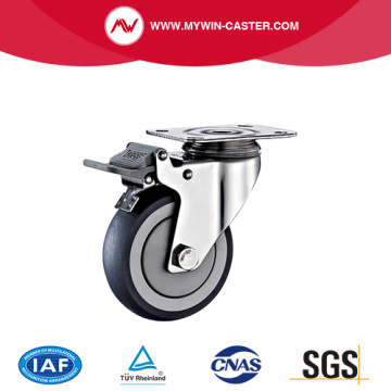 Swivel With Brake TPR Stainless Steel Caster