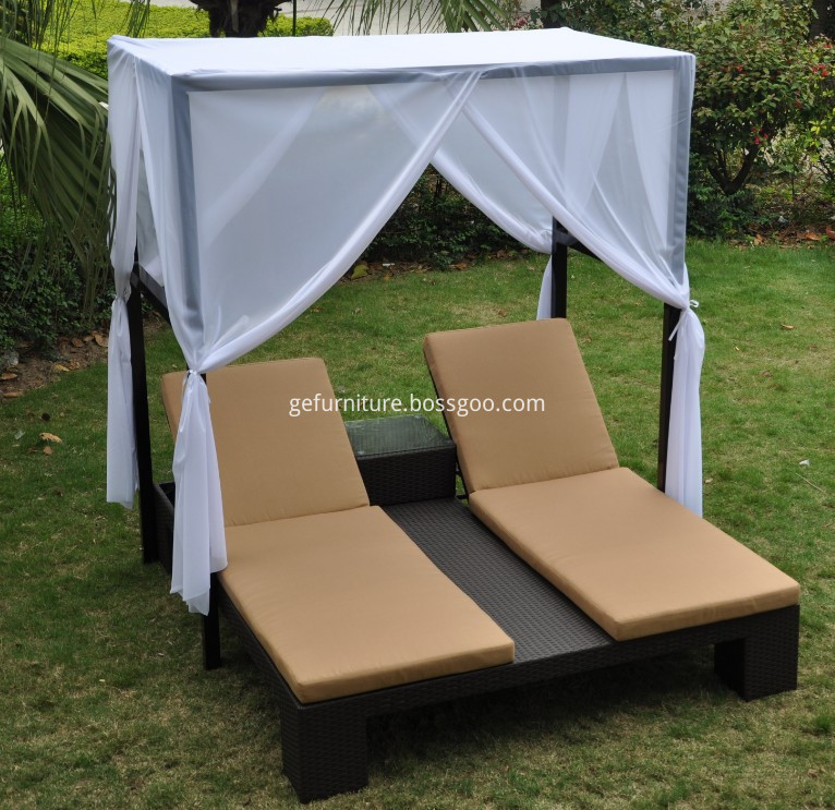Sun Lounger with Canopy
