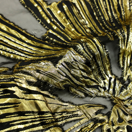 Golden Black Crystal Jacquard