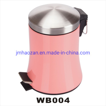 Colored Skirt Shape Body Pedal Wastebin with Stainless Steel Material