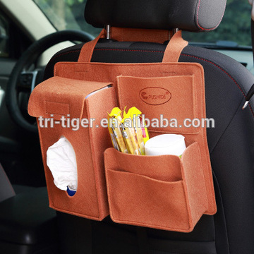 PU Leather car back seat organizer for kids