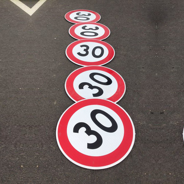Aluminum circular speed limit traffic signs