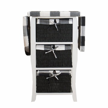 Centre with Storage Baskets Chest of Drawers Furniture Wood Wicker Folding Ironing Board