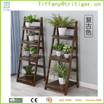 Plant Stand 3/4 Tier Wooden Platform Garden Outdoor Flower Shelf