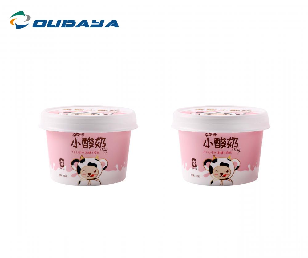 150ml yogurt cup with lid and spoon