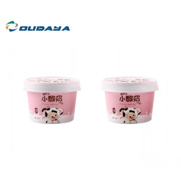 150ml yogurt cup with lid and spoon