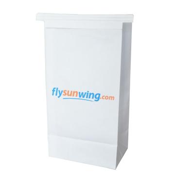 Low cost square bottom air sickness bag