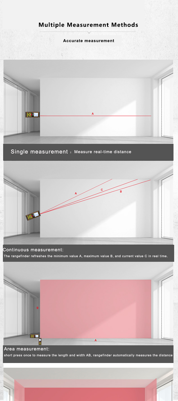 How to measure laser distance meter