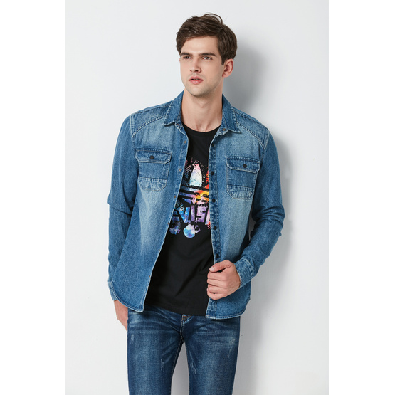 Mens Cotton Denim Shirt