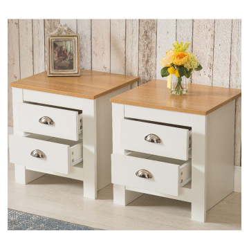 Bedroom Furniture 2 Drawer Bedside Table Night Stand Chest Cabinet Grey or White