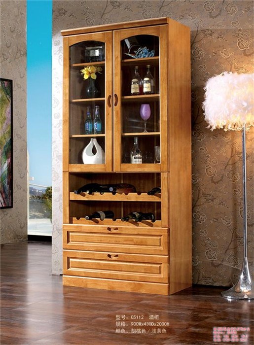 Modern Bamboo Wine Cabinet