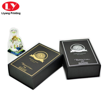 Magnet Close Black Paper Perfume Gift Box
