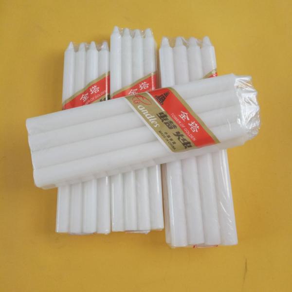100% PARAFFIN WAX 10PCS IN BOX WHITE CANDLE