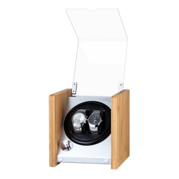 Bamboo Wooden Watch Winder With Acrylic Window