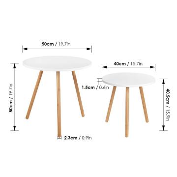 Nesting Coffee End Tables Modern Furniture Decor Round Side Table for Living Room Balcony Home and Office