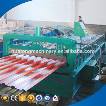 HT-840/900 double deck colored steel galvenize roof making machine