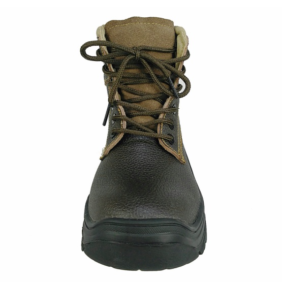 Rubber Sole Safety Shoes with leather linning