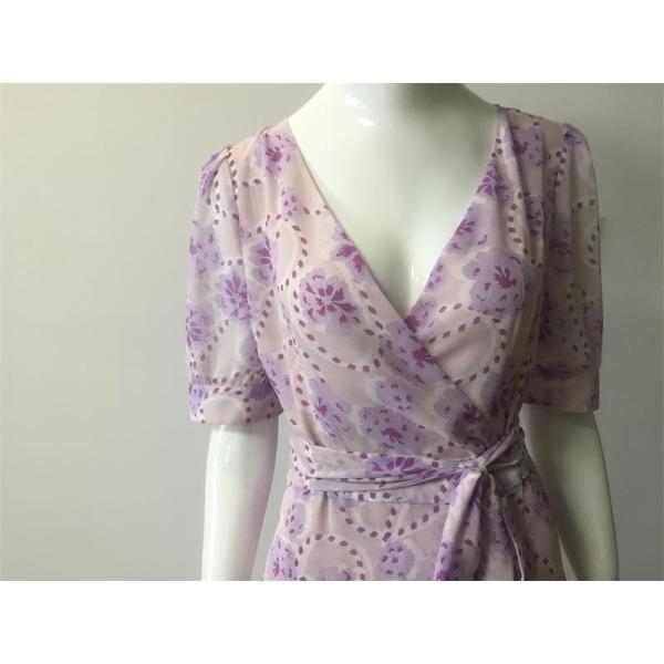 Printed Chiffon Dress in Color Purple