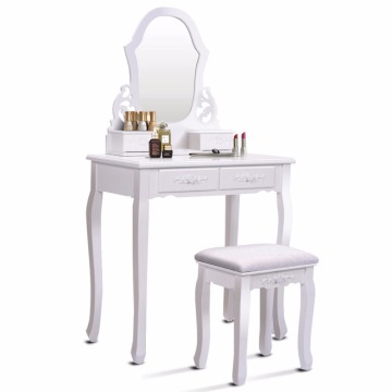 One Mirrored Simple Home wooden Dressing Table