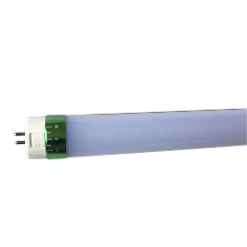 T5-18W-24W-LED-tube-light-green-rotating-end-cap-milky-cover-front-view