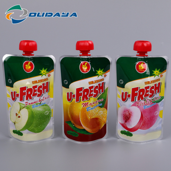 Customized Printing Pouch Plastic Pouches with Spout Cap