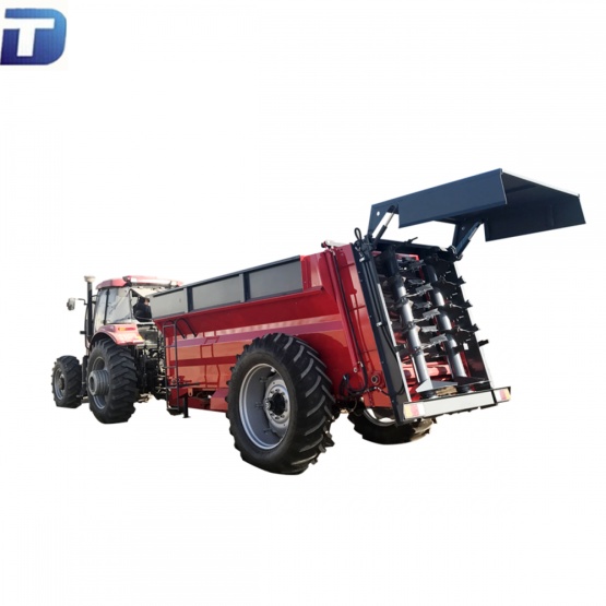 Agricultural tractor fertilizer distributor