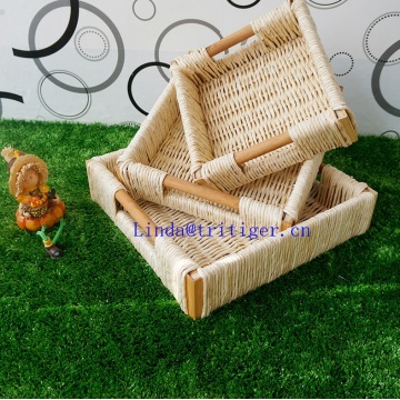 Antique Natural Woven Storage Basket Calabash Grass Woven Basket