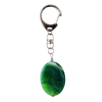 Natural Gemstone Agate Keychain