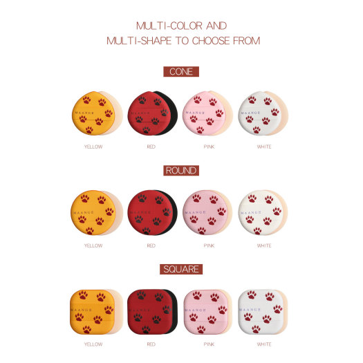 Soft nonlatex New Rubycell material round cleansing makeup