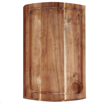 Rectangle wooden cutting board with well