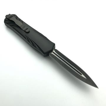 Microtech Stiletto Pocket Knife with Push Botton Release
